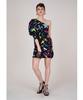 Greedius Multi-Shape Print One-Sleeve Dress