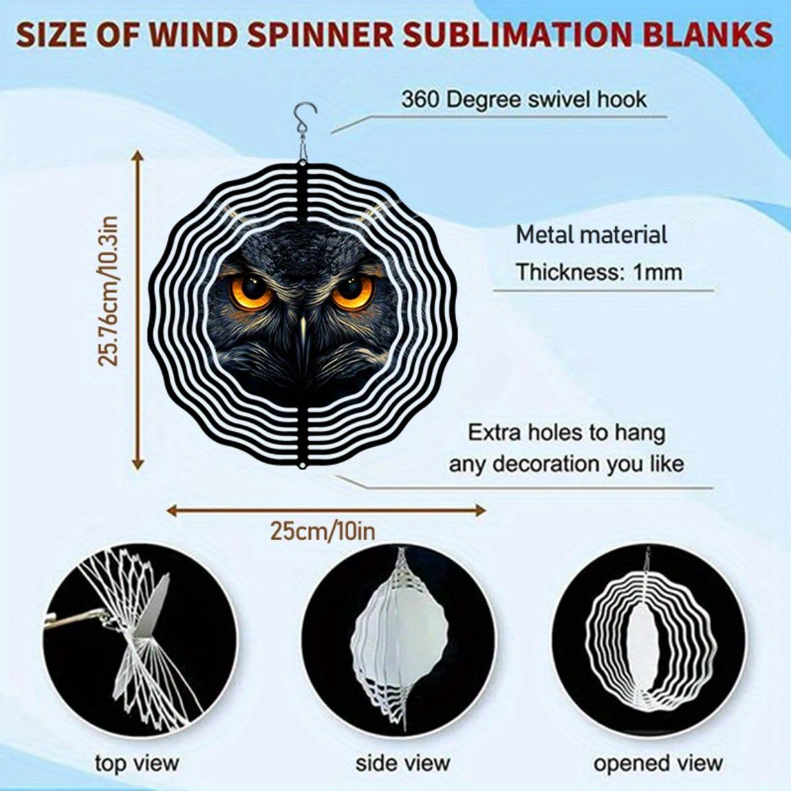 

Металлический флюгер «Темная ночная сова», 3D, подвесной, садовый декор, не требует электричества, украшение для двора, патио, с успокаивающим звуком