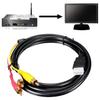 2Pcs HDMI Male To 3RCA Cable Three Color Coded RCA Composite