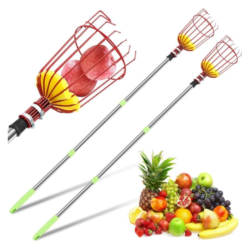 Leichtes Aluminium Ausziehbares Obstpflücker Werkzeug Mit Rutschfestem Griff Obstgarten Erntewerkzeug Für Heim- Und Landwirtschaftlichen Gebrauch