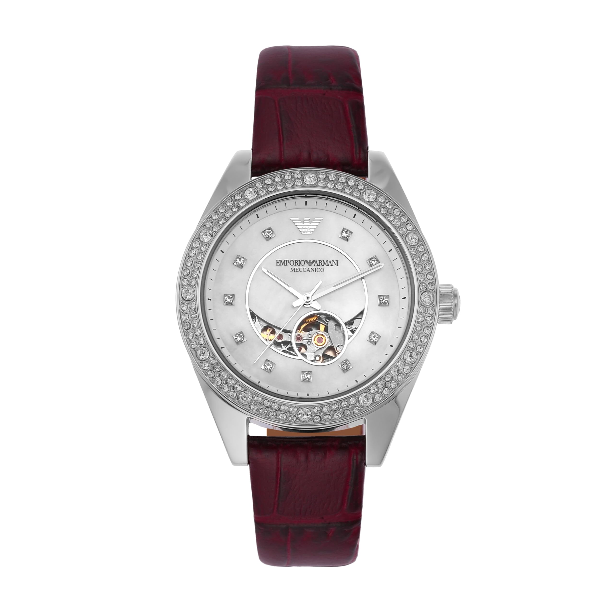 

Armani Swiss Watch LEO AR60075 Red [Emporio Made] Women s