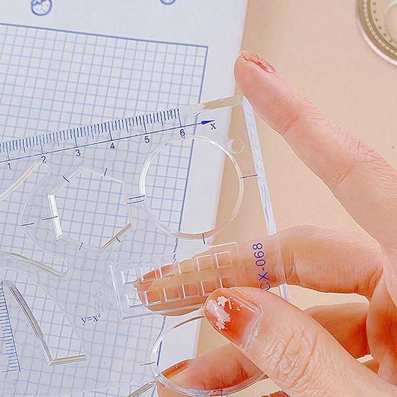 Úhel geometrická šablona výkresu Circle Maker kreslení pravítko Multifunkční