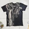 BeatStreet Clássico Estilo Gótico Y2K Estampa Camiseta Oversized Camisetas High Street Góticas Gola Redonda Tops de Algodão Nova Camiseta Masculina Feminina