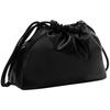 Calvin Klein Cute Drawstring Letter Embossed Pouch Bag Women Shoulder Bag Space-Black DH3771-BAE