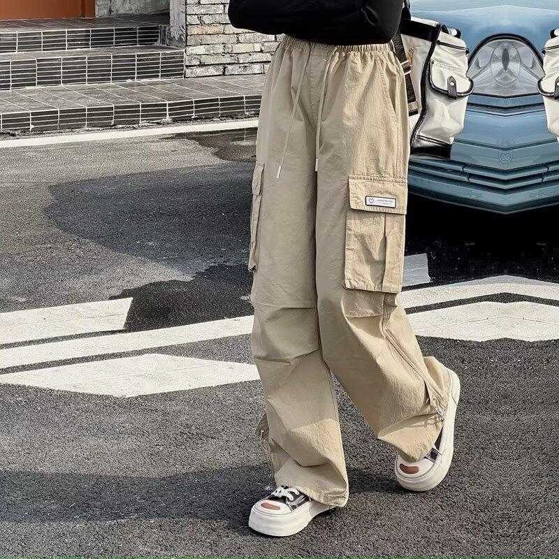 Girls Pants Spring Overalls Children Spring and Summer Middle and Large Girls Casual Pants