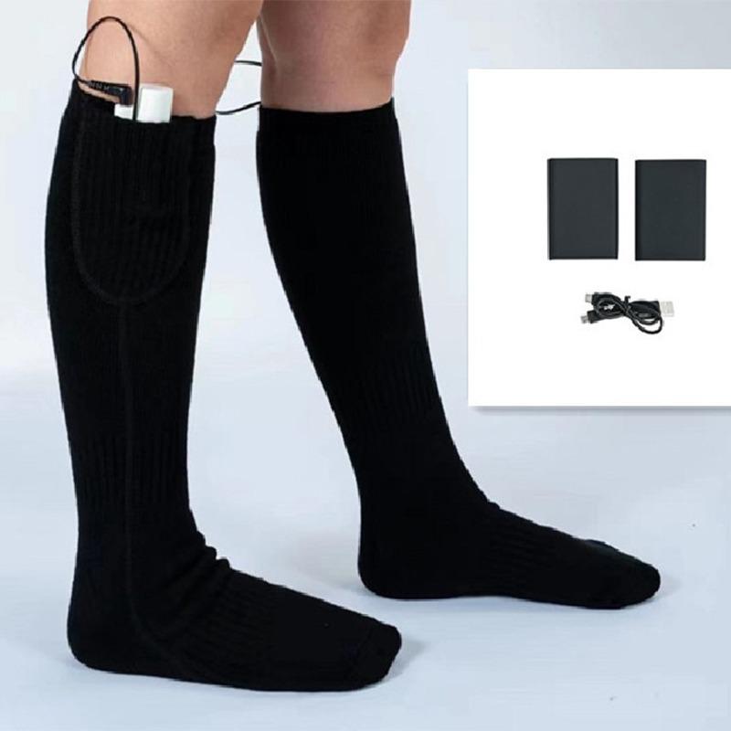 Heated Winter Socks - Rechargeable Electric Warmers for Cycling, Skiing & Fishing