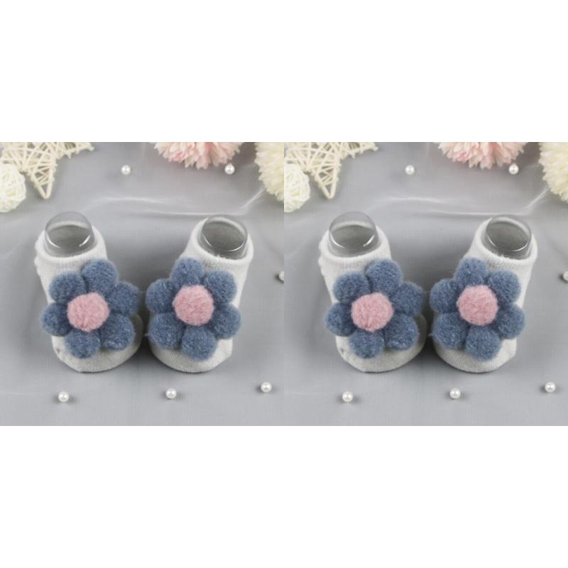 2Pair New Cute Flower Baby Socks