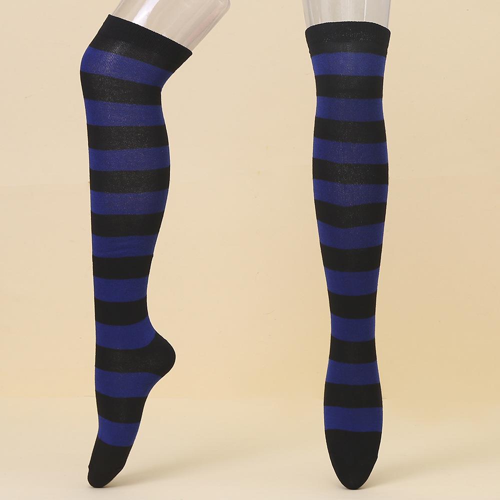 European & American Halloween Christmas Striped Over-the-Knee Socks for Women's Cosplay