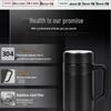 Insulated Stainless Steel Water Bottle with Handle & Tea Infuser - Large Capacity for Office Use