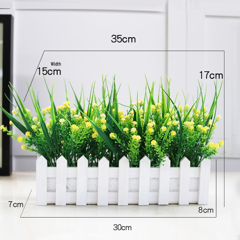 Arrangement de Pothos, Herbe Artificielle et Fleurs en Soie pour la Décoration de la Maison