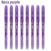8 Pcs 0.5mm Erasable Pen Refill Set 8 Color Ink Gel Pen Rod Washable Handle School&Office Writing Stationery Gel Ink Pen