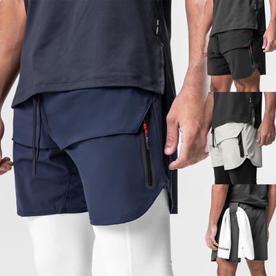 Neue Herren Sommer Trend Lässige Sport Fitness Basketball Einlagige Shorts mit Reißverschlusstaschen Männlich