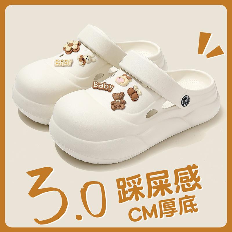 Hole shoes wear summer thick-soled new EVA soft-soled non-slip bag head sandals