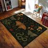 Gothic Luna Moth Rug Mystic Butterfly Moonlit Floral Decor Living Room Floral Home Decor Dark Cottagecore Gothic Floral Decor
