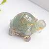 1Pc Natural  Gravel Epoxy Resin Small Turtle Desktop Decoration Home Decoration Chakra Meditation Healing Gift