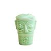Sanxingdui Ceramic Cup with Lid - Versatile for Tea, Water, Wine, Cocktails, or Cola