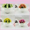 Plastic Indoor Decorative Sphere With Faux Fuchsia Flowers For Office Displays