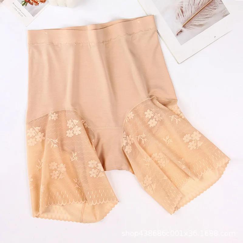 Plus Size Safety Shorts Summer High Waist Elastic Underskirts Short Panties Female Sexy Lace Anti Chafing Boxers Pants 140KG