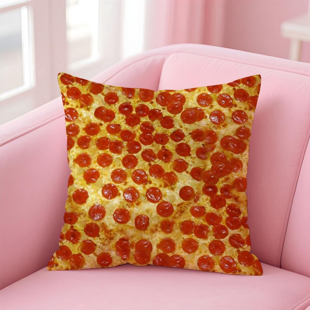 Yummy Cute Food Art Fried Egg Pizza Waffle Cushion Cover Pillow Case Soft Skin Friendly Fabric Concealed Zipper