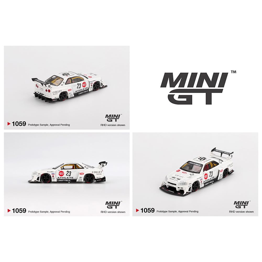 MINI GT Scale NISSAN SUPER SILHOUETTE USA MiJo Toys Exclusive NISSAN SUPER SILHOUETTE Blister Packaging 164 LB-ER34 ATHLETE/COLLET LB-ER34
