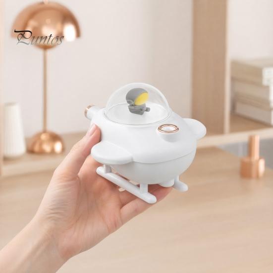 Decorative Humidifier Desktop Humidifier, Airplane Shaped with Light, Portable 220ml Water Adjustable Spray Tank Capacity Quiet Operation for