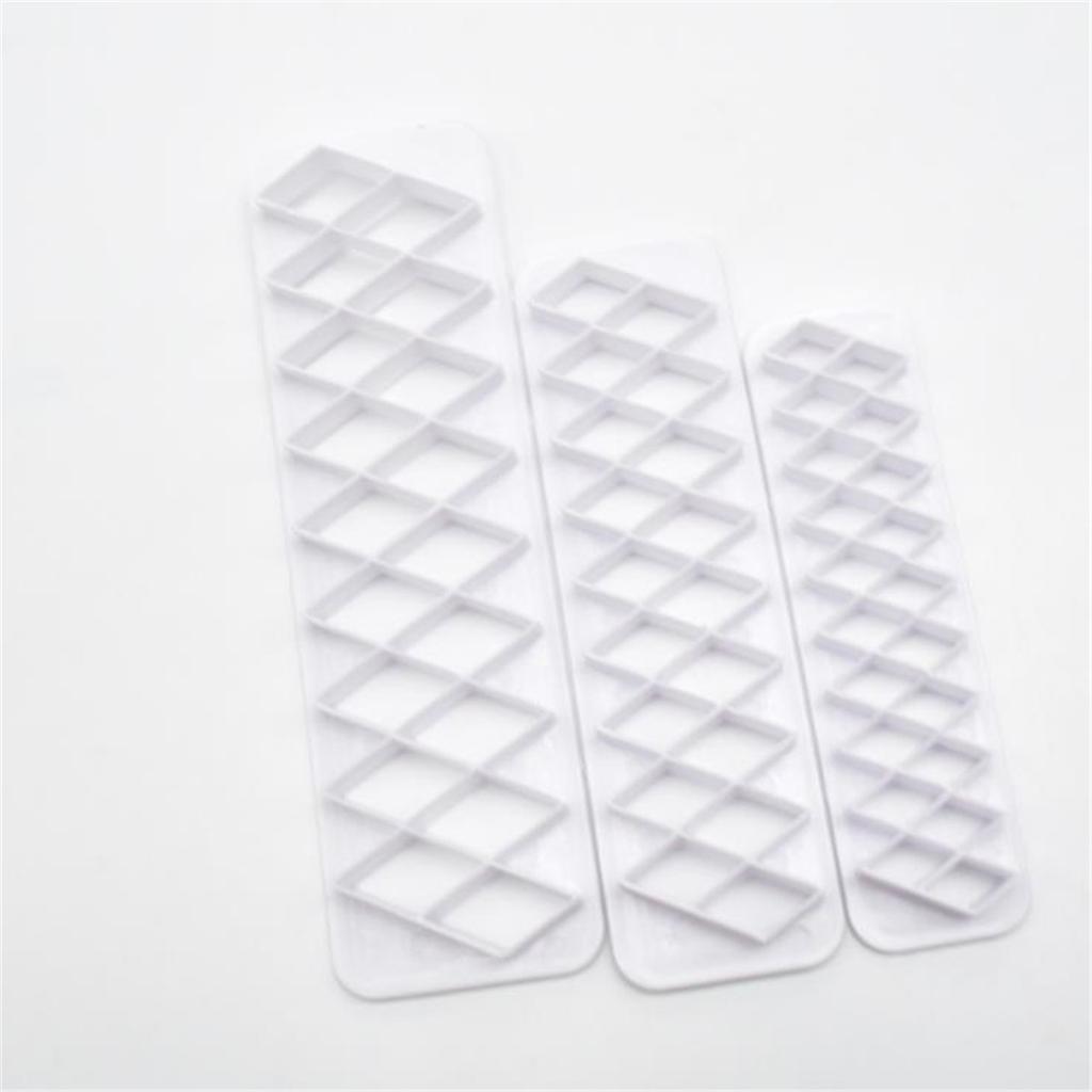 3Pcs/set Geometric Plastic Cutting Machine Fudge Biscuits Biscuits Cake Mold Diy Dessert Decoration Tool