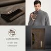 Tri-fold card bag, card cover, high-end retro PU card bag, leather case, multi-functional magnetic card bag