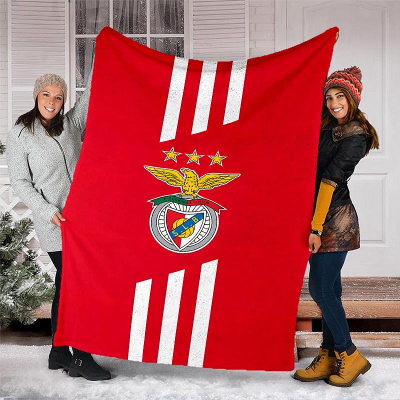 1pc B-Benfica Theme Blanket - Digital Print, Polyester, Cozy for All Seasons, Perfect for Outdoor, and Travel