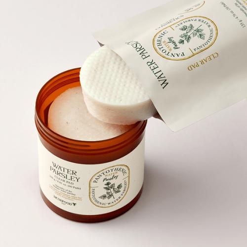 SKINFOOD Pantothenic Water Parsley Clear Pad 30ea (2+1 with Pad Case Gift)