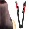 Double Sided Brush Clamp Multifunctional Hair Brush Straightener Styling Tool for Women Men