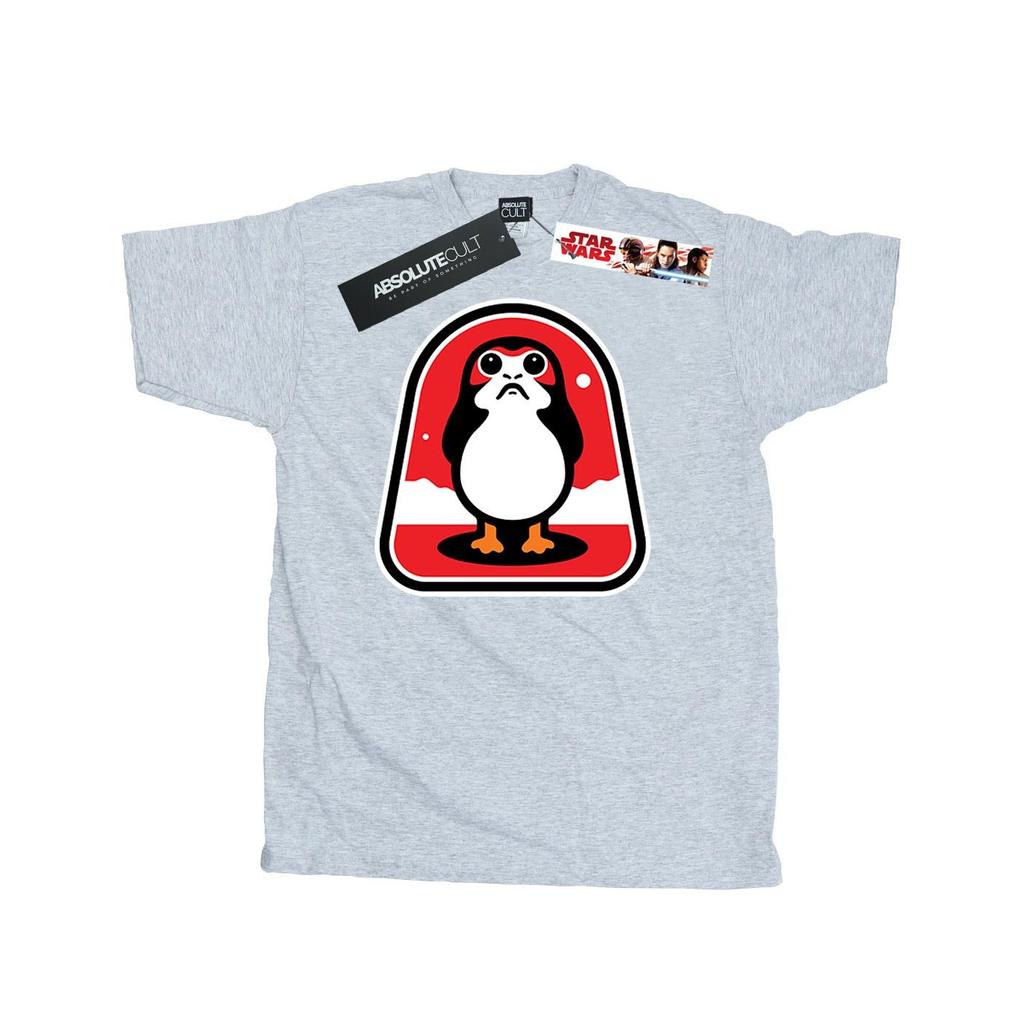Star Wars Mens The Last Jedi Porgs Badge T-Shirt