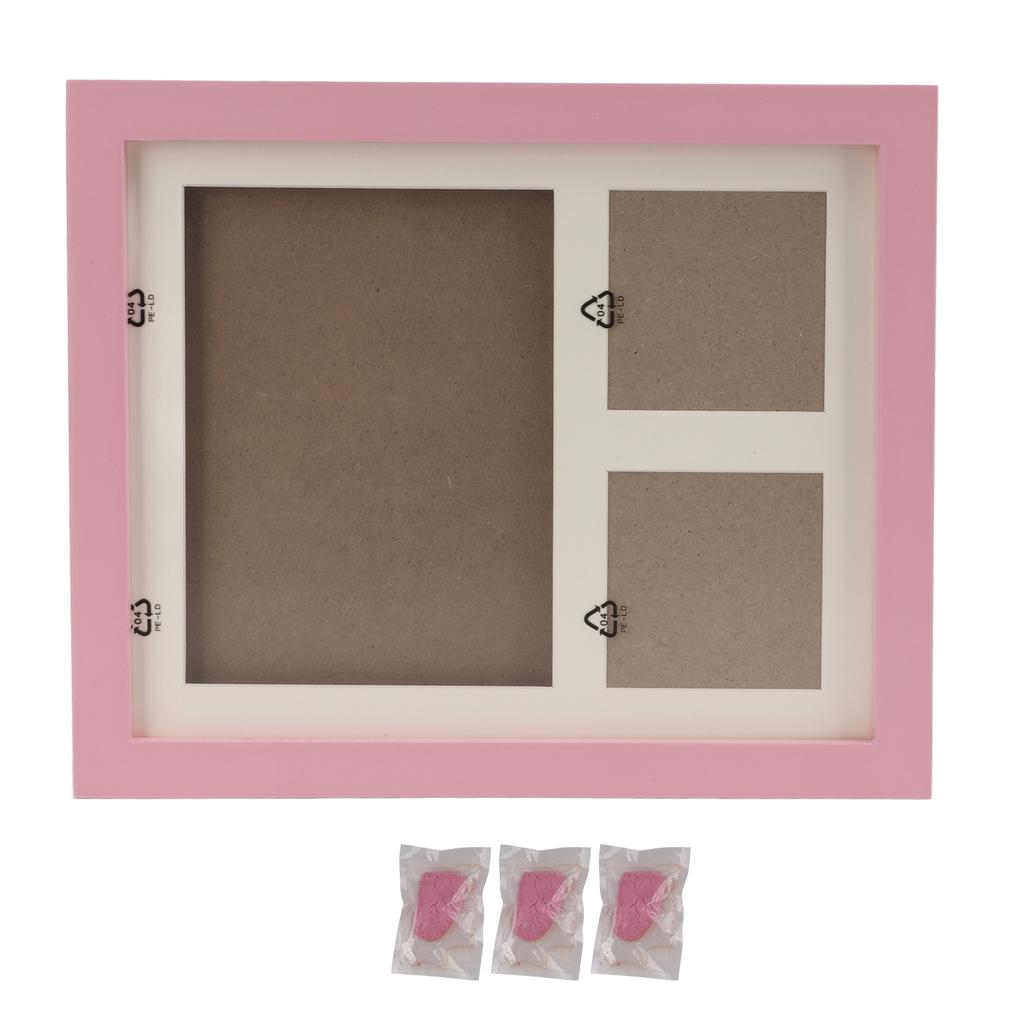 Dog Cat Paw Prints Pet Wall Frame Paw Print Kit for Dog Owner Cat Owner Pet LoversPink Mud Pink Frame
