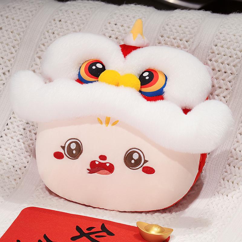 2025 Year of the Snake Lion & Snake Hand Warmer Plush Mascot - Chinese Style Company Gift