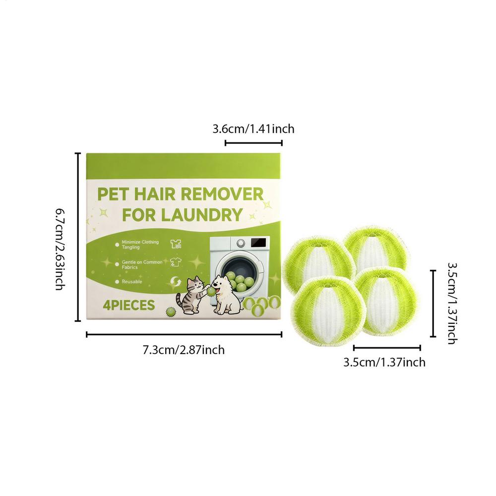 

Laundry Balls 4Pcs Laundry Balls Pet Hair Remover Reusable Balls Washing Machine Filter Removes Lint From Clothes Ball Catch