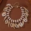 1 Pezzo Braccialetto Piede Bohemien Vacanza Gioielli alla Moda Cavigliera con Guscio Foglia Nappa da Spiaggia Accessori Caviglia da Donna