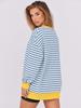 2025 European Autumn/Winter Striped V-neck Loose Fit Women's Sportswear Hoodie