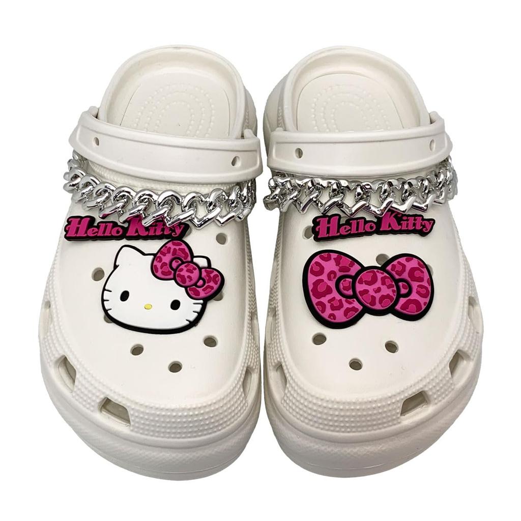 Sanrio Karakterleri Hayvan Platform EVA Sandalet Japon Ayakkabısı [SA1130] (Hello Kitty/Beyaz, Beden, Yetişkin, Alfabe, L)