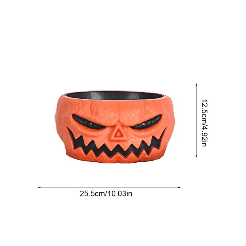Halloween Candy Bowl Set with Eerie Eye Electric Skull Fruit Bowl Home Ornament