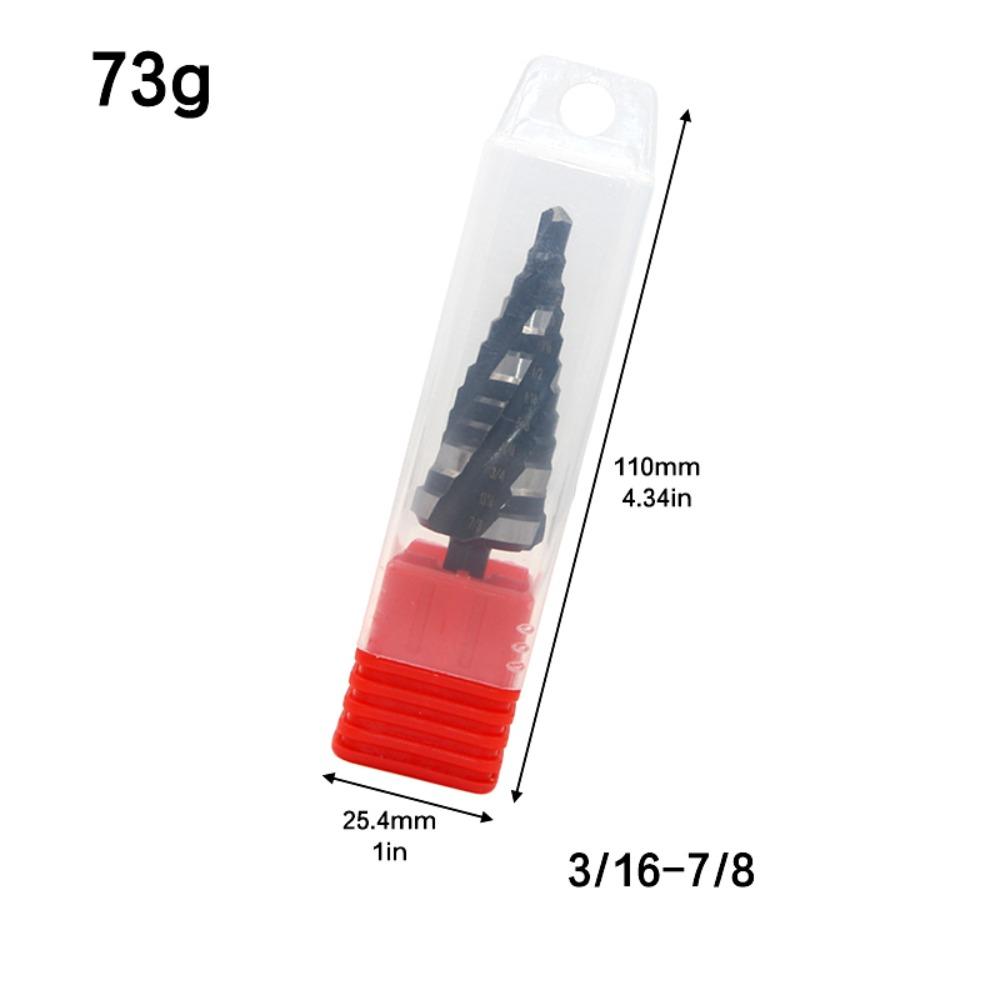 Four Spiral Flute Step Drill Bit Spiral Groove Wood Metal Hole Opener Punch Holes Drill Bit