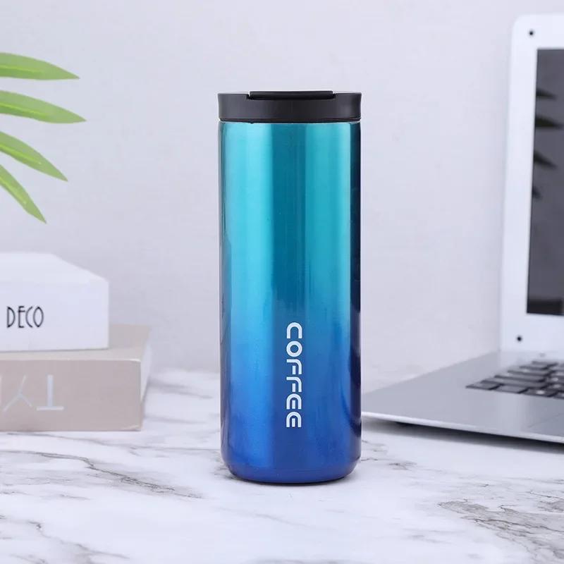 

350ml/500ml Leak-Proof Travel Thermal Water Bottle, Thermos Mug, Coffee Mug, Double Stainless Steel 304 For Gifts 420ml