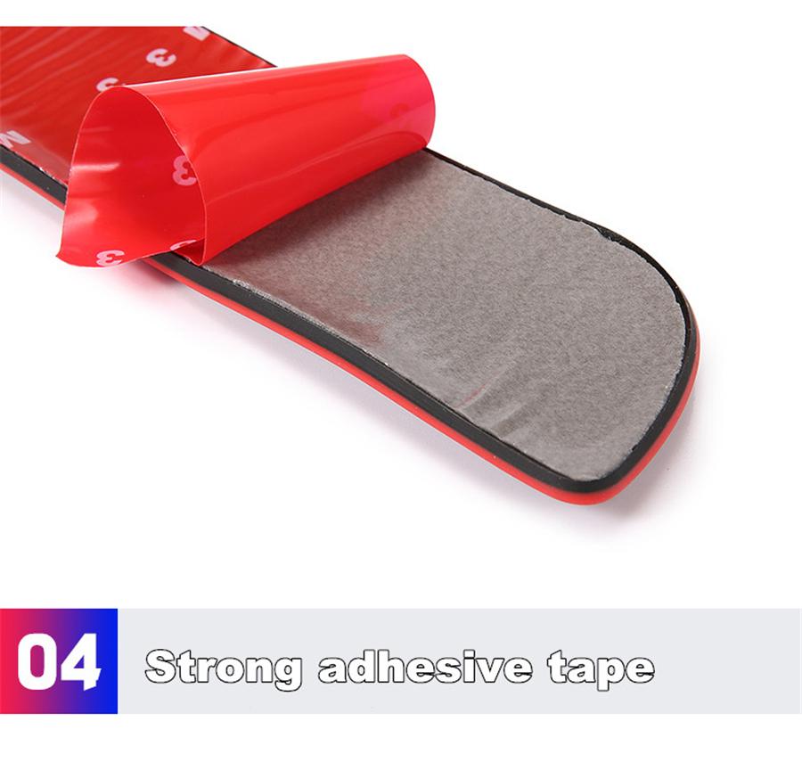 4PCS Universal Rubber Car Door Scuff Sill Cover Panel Step Protector Bumper Corner Protector