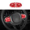 Fit For Volvo S60  - Matte Red Steering Wheel Button Cover Trim 6PCS