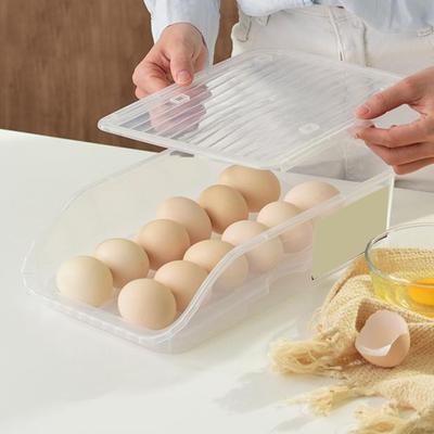 Egg Holder Innovative Auto Rolling Egg   Stacked Egg Tray Fridge Egg Storage Box for Home Kitchen