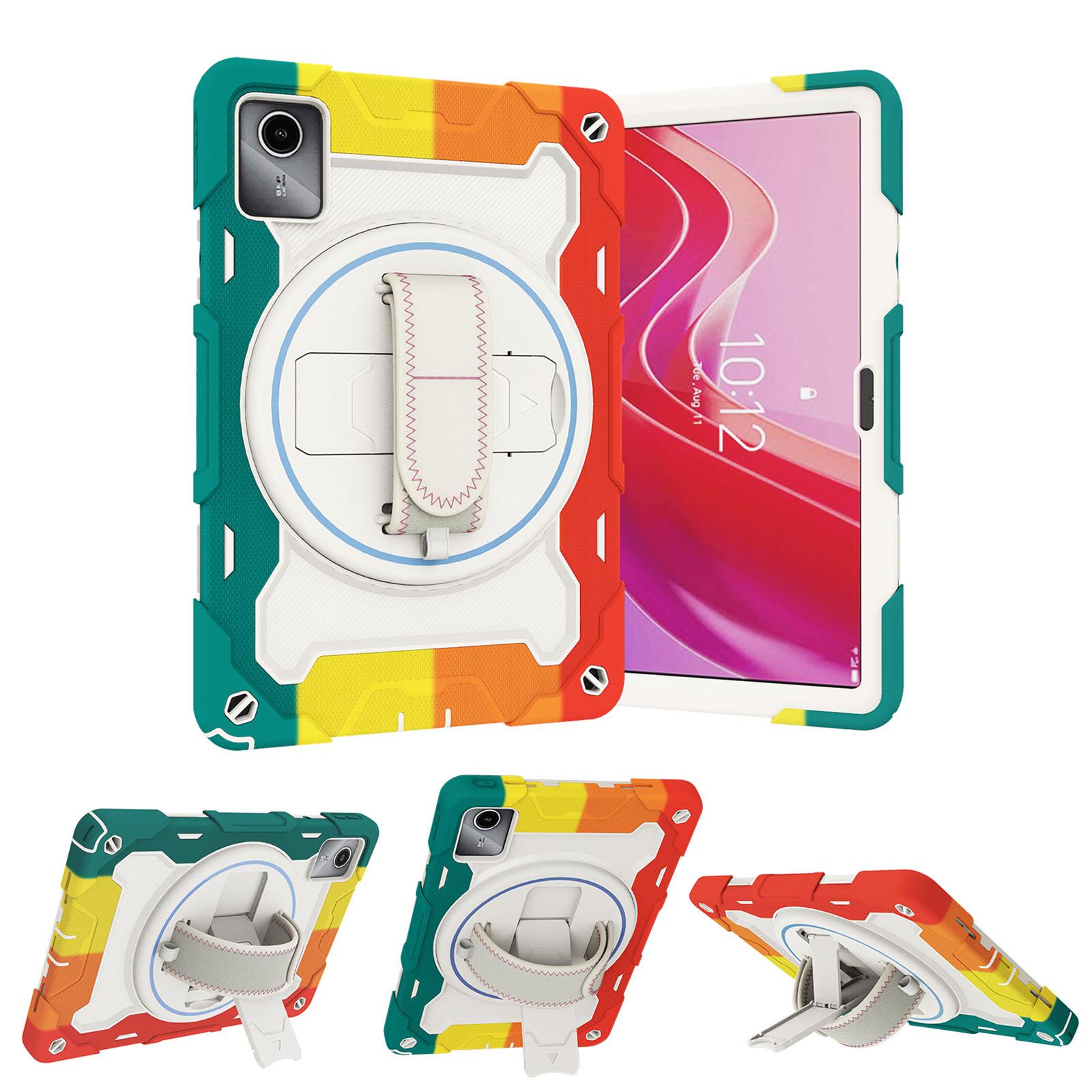 Rotating Rugged Case for Lenovo Xiaoxin Pad 2024 Tab M11 TB-330FU TB-331FC Armor Cover with Hand Strap 3-Layers Protection Funda M11 TB-330FU 331FC