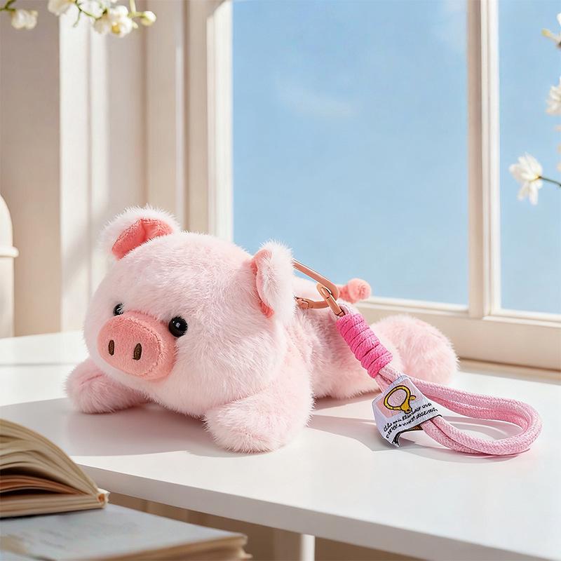 

6 Cute Panda Plush Pendant - Lying Doll Toy Ornament for Office & Kids 6-inch (0.12kg)