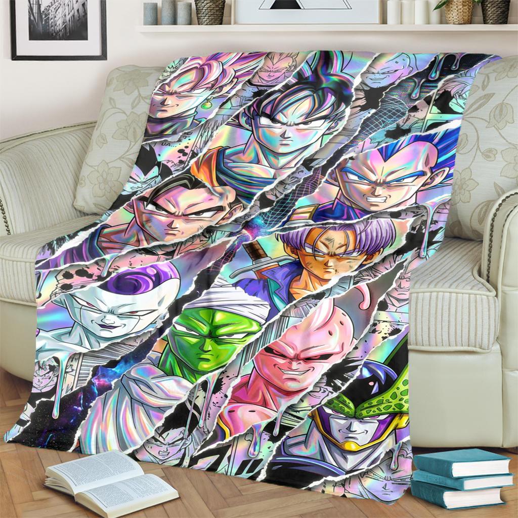 Dragon Ball! Pattern Blanket Warm Comfortable Flannel for Bedrooms, Sofas, Beds, Chairs, Picnics, Travel