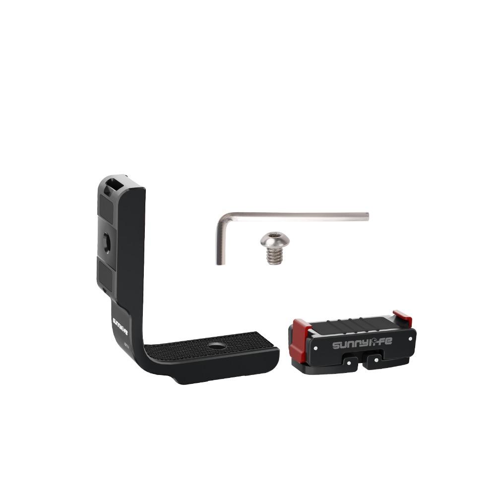 

Quick Release Magnetic Adapter L-shaped Aluminum Alloy Horizontal Vertical Mount Base Lightweight Durable for DJI Osmo 360 чорний