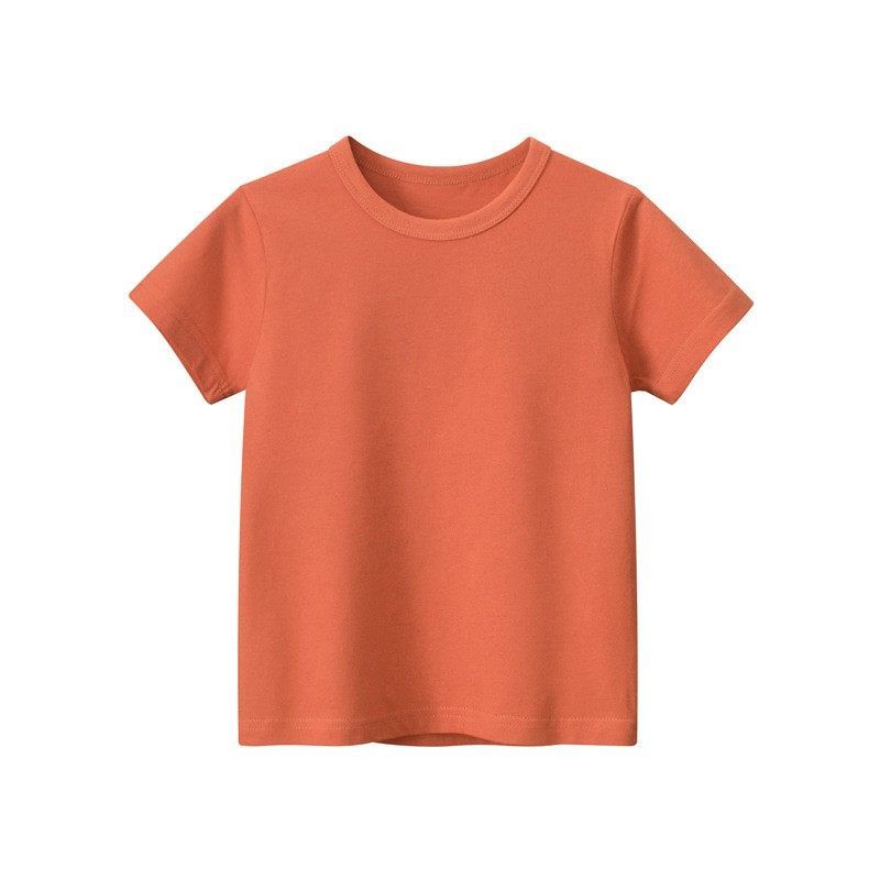 27Kids round Neck No Pattern Children's 9-Color Short-Sleeved T-shirt