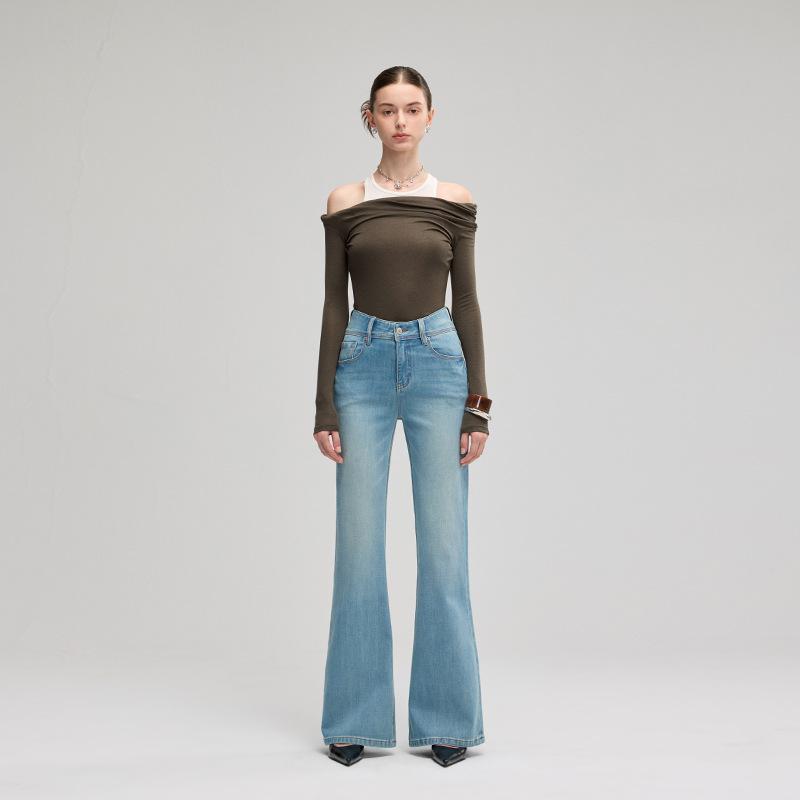 SELINE Shirin 2026 Women s High-Waist Slimming Jeans - Lycra Four-Way Stretch, Cotton Feel, Flaw Concealment, Hip-Hugging. 29 небесно-голубой