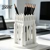 Unique Aesthetic Desk Organizer Gothic Pen Holder Cathedral Style Makeup Brush 3D Printed Vintage Pencil Cup Organizer Vanity Storage for